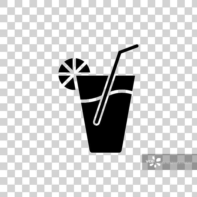 柠檬水图标集，果汁杯新鲜符号图片素材