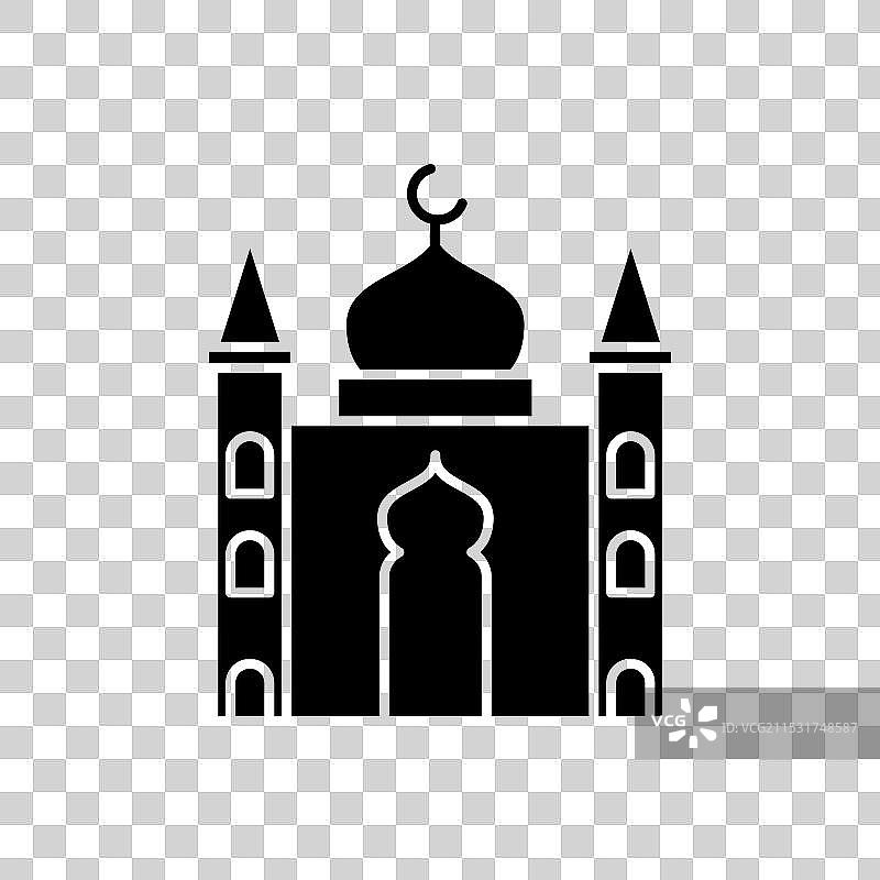 清真寺图标集，穆斯林清真寺，尖塔符号图片素材