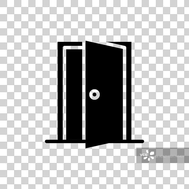 开门图标集，房屋入口和出口双开门图片素材