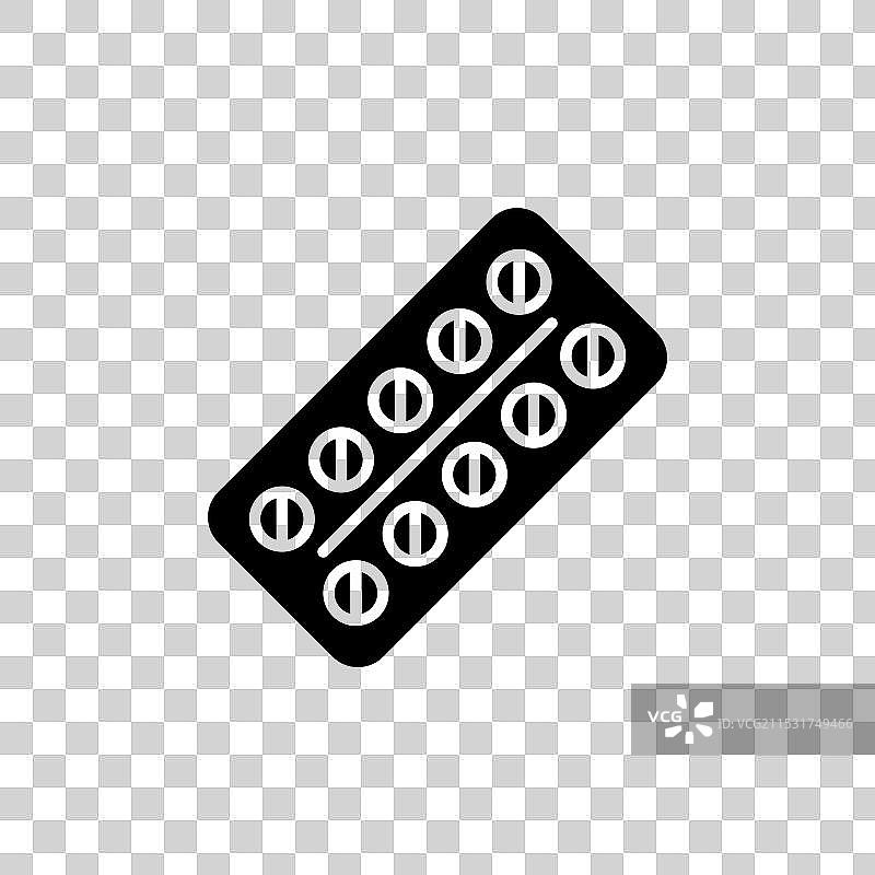 女性口服避孕药图标集图片素材