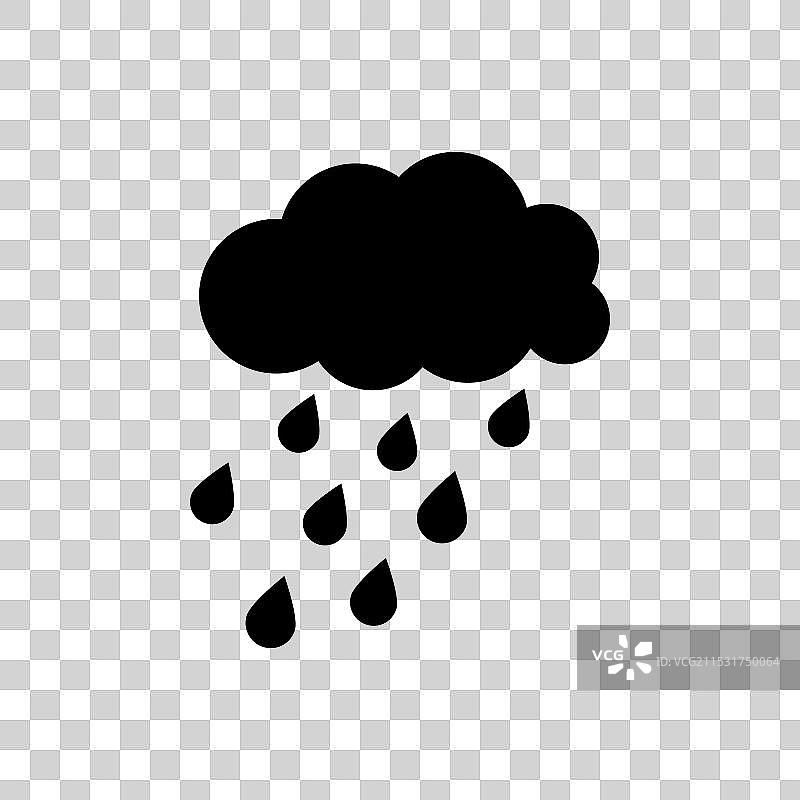 雨天图标集 雨天天气云朵符号 雨水图片素材