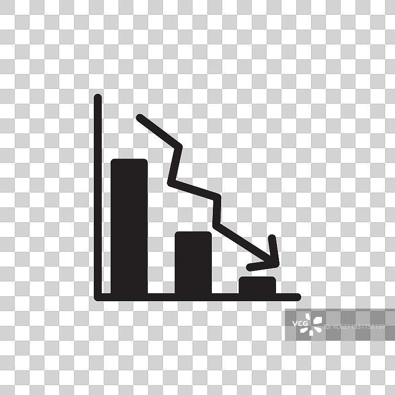 下降图表图标集图片素材