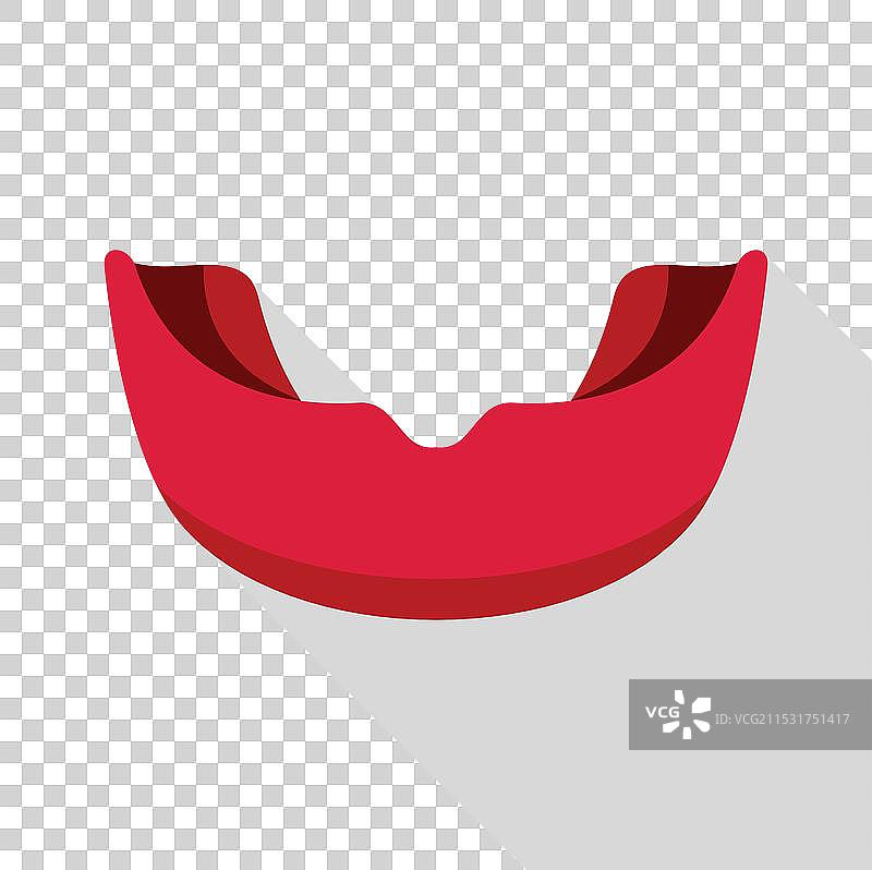 红色运动护齿器保护牙齿图片素材