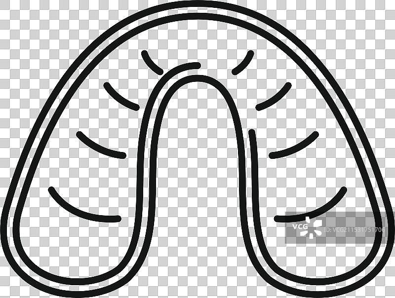 保护牙齿免受磨损的牙套图标图片素材