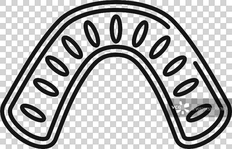 拳击用牙套保护牙齿，防止受伤图片素材