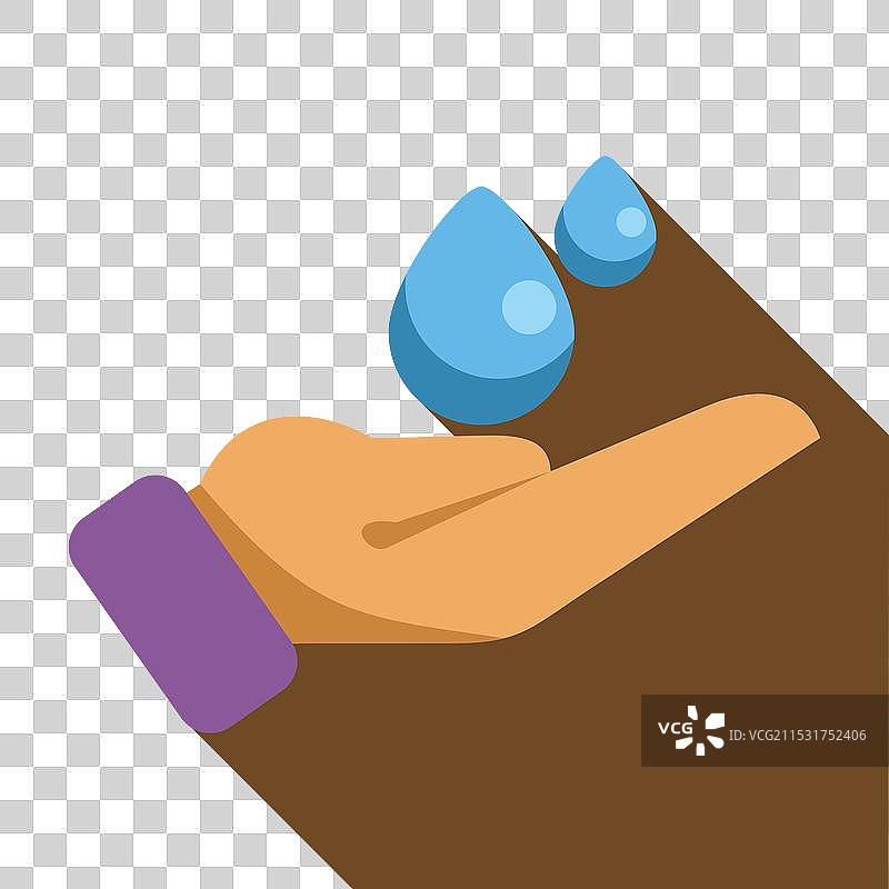 手握水滴，珍惜宝贵资源图片素材