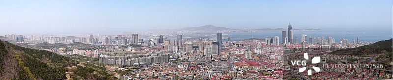 烟台市芝罘区全景图图片素材