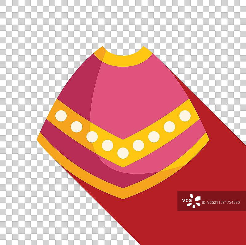 色彩斑斓的墨西哥斗篷，带有传统装饰图案图片素材