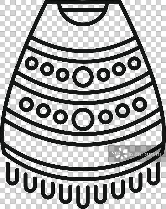 带有几何图案的民族风披肩用于时尚穿搭图片素材