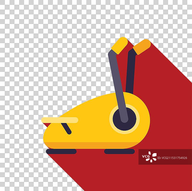 黄色健身自行车用于锻炼图片素材