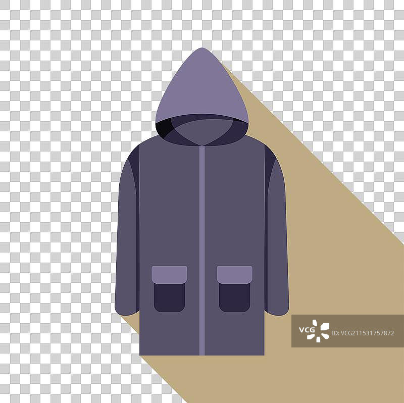 防水连帽雨衣，保护免受寒冷图片素材