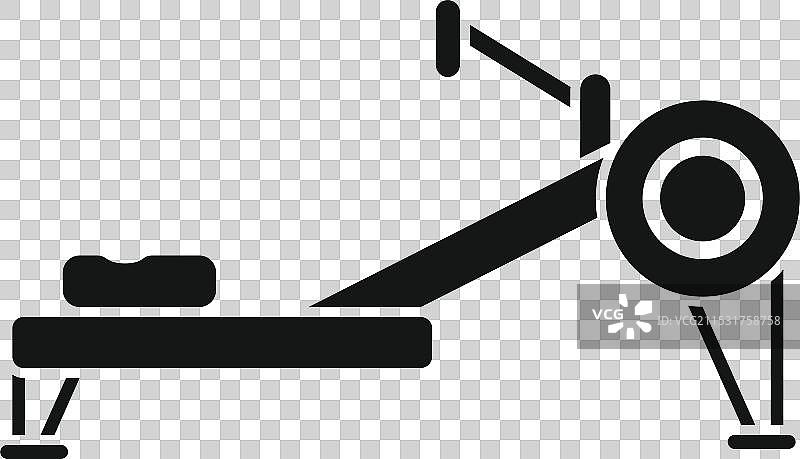 划船机图标，代表健身器材图片素材