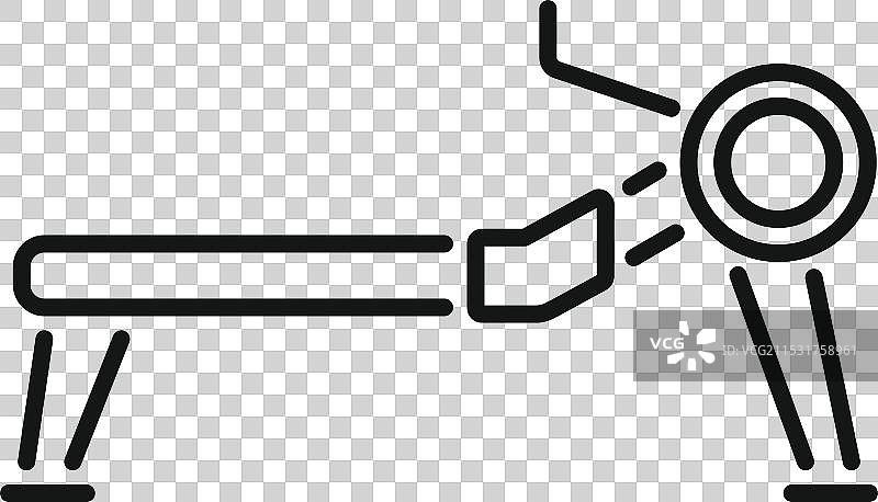 健身房划船机图标轮廓风格图片素材