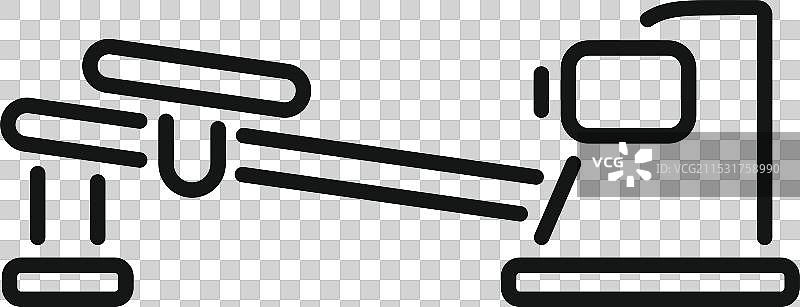 坐姿划船机的健身器材图标图片素材