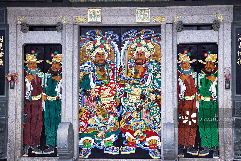 汕尾凤山祖庙门口画像图片素材