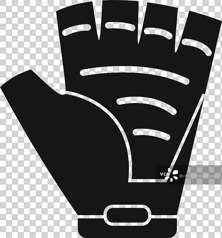 无指手套在举重时保护手部图片素材