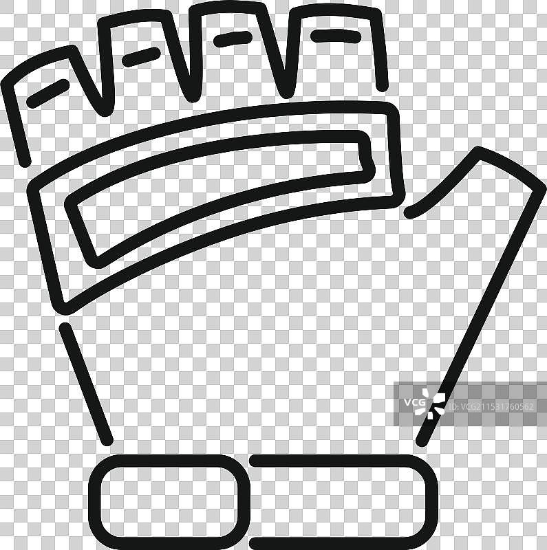 自行车手套图标，代表骑行安全装备图片素材