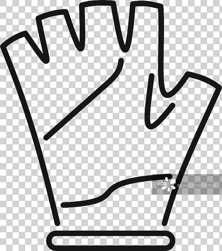 健身用无指手套，露出拇指图片素材