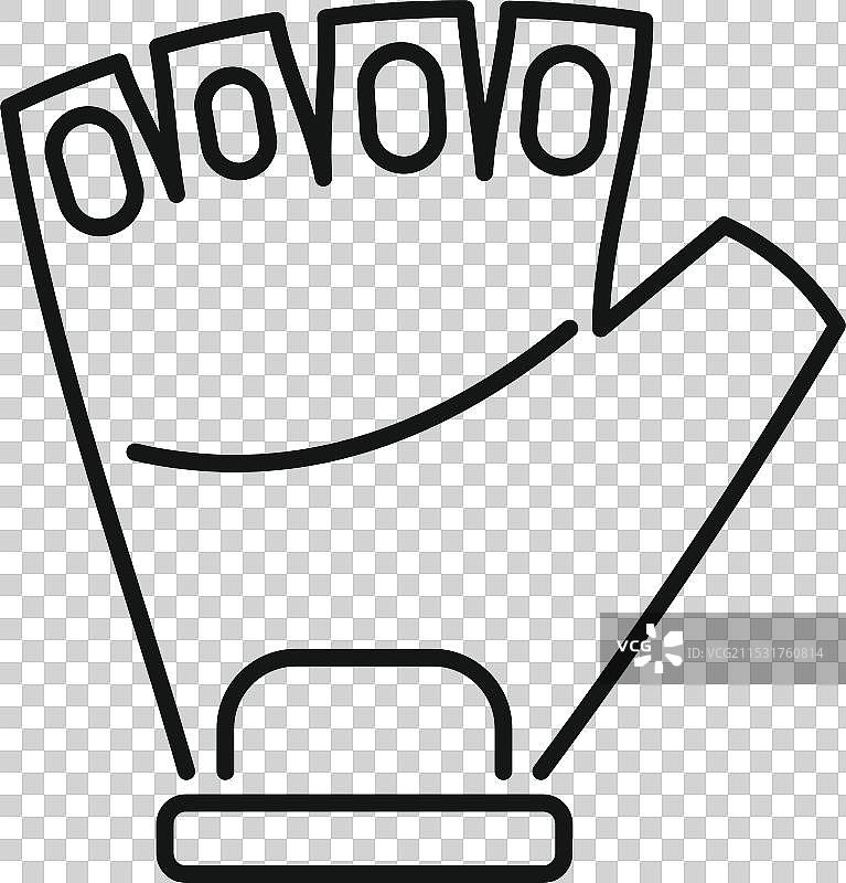 自行车手套图标轮廓 保护性骑行手套图片素材