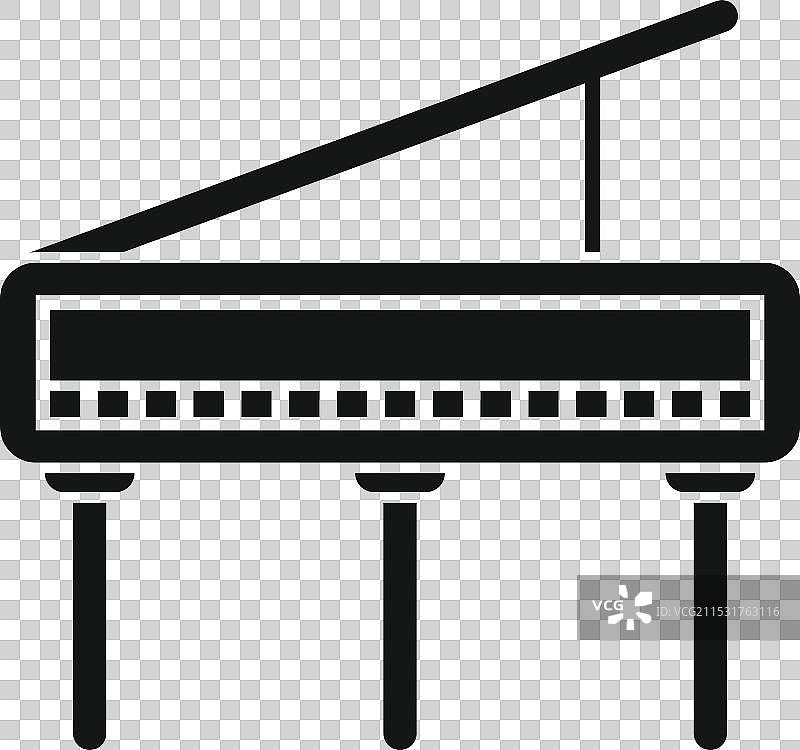 代表古典音乐的钢琴图标图片素材