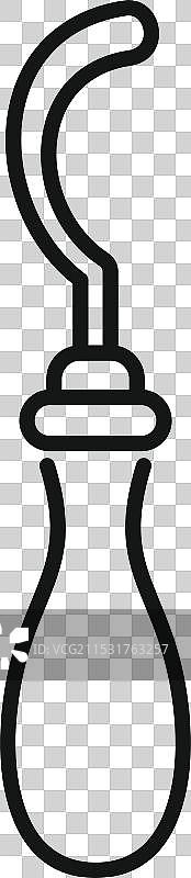 鞋匠工具图标，带木柄的鞋修理工具图片素材