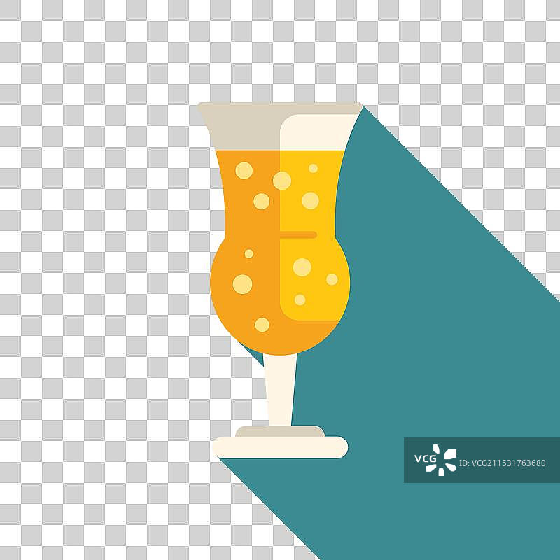 带气泡的黄色鸡尾酒的飓风杯图片素材