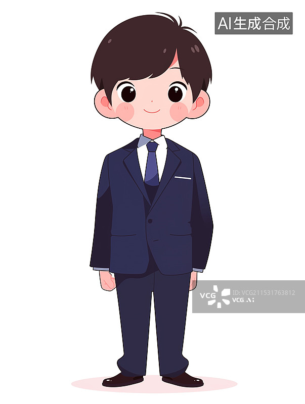 【AI数字艺术】穿西装的男性图片素材