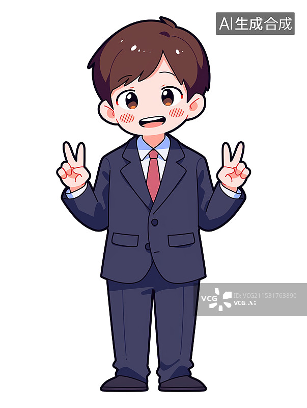 【AI数字艺术】穿西装的男性图片素材