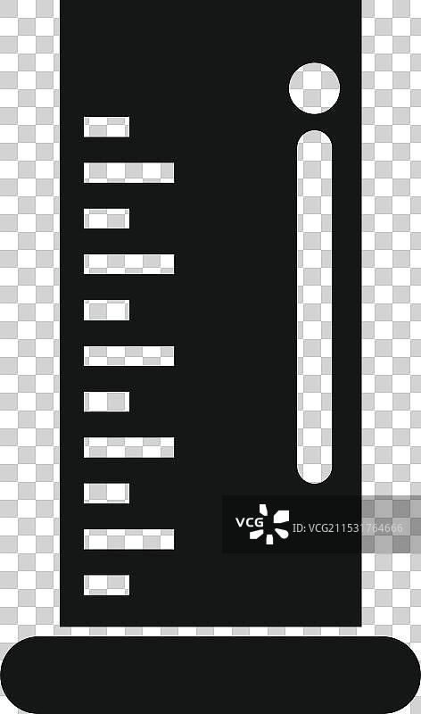 黑色图标的立式量筒图片素材