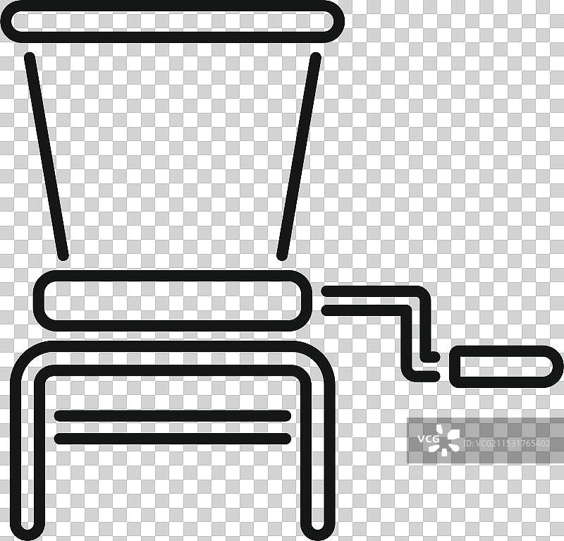 手动肉类绞肉机用于绞碎牛肉图片素材