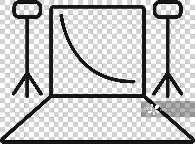 空荡荡的摄影棚，配有两个柔光箱灯和图片素材