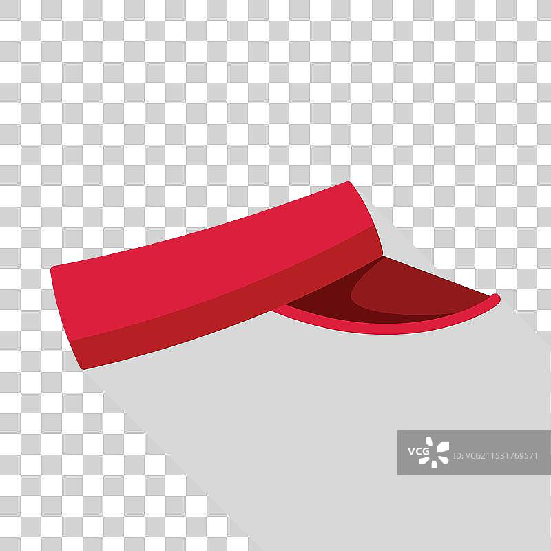 红色棒球帽放在白色表面上图片素材