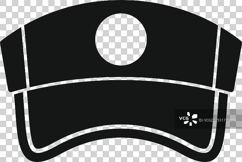 黑色护士帽图标，展示医疗保健和图片素材