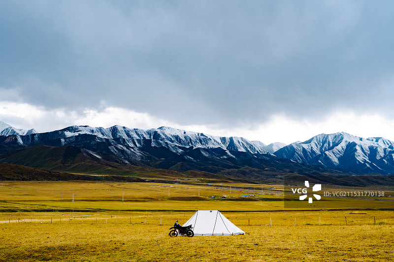青海祁连山大草原图片素材