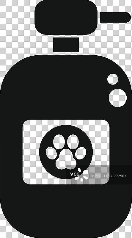 简单风格的狗用药瓶与泵图标图片素材