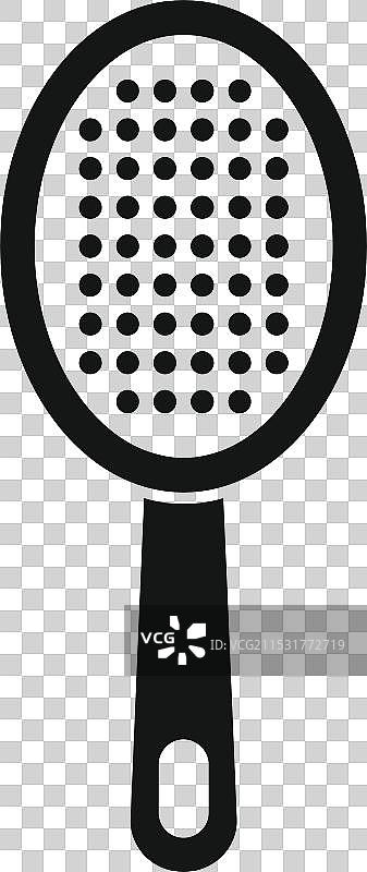 黑色金属厨房滤网图标，展示烹饪场景图片素材