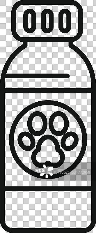 宠物治疗用的狗药瓶图片素材