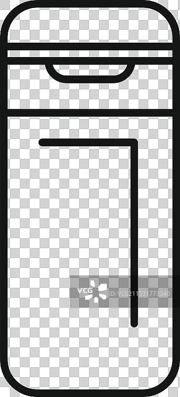 可重复使用水瓶的线条图标风格图片素材