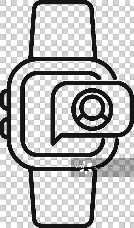 智能手表接收消息，联系人图标亮起图片素材