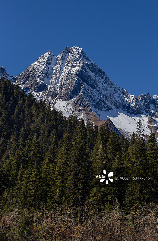 四川省阿坝州四姑娘山风景区山川河流自然风光星空风景图片素材