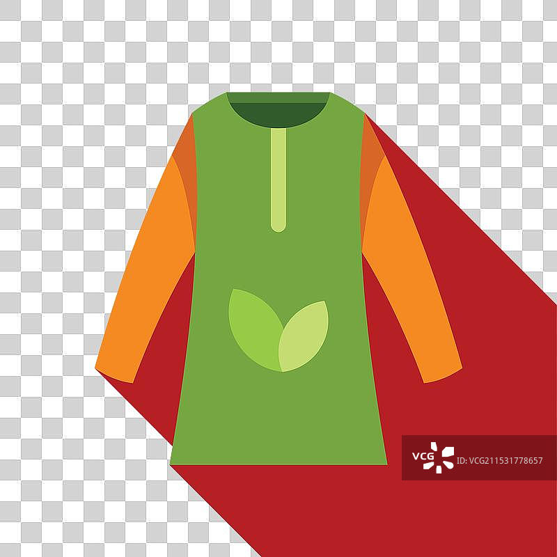 绿色环保T恤，带有叶子图案的标志图片素材