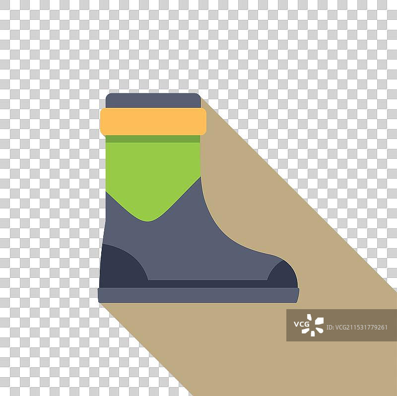 绿色橡胶靴保持你的双脚干燥和图片素材