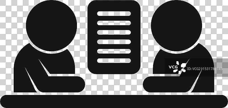 商人们在商务中讨论合同图片素材