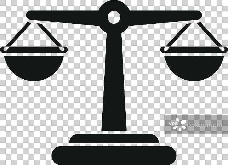 这个简单的图标代表法律的概念和图片素材