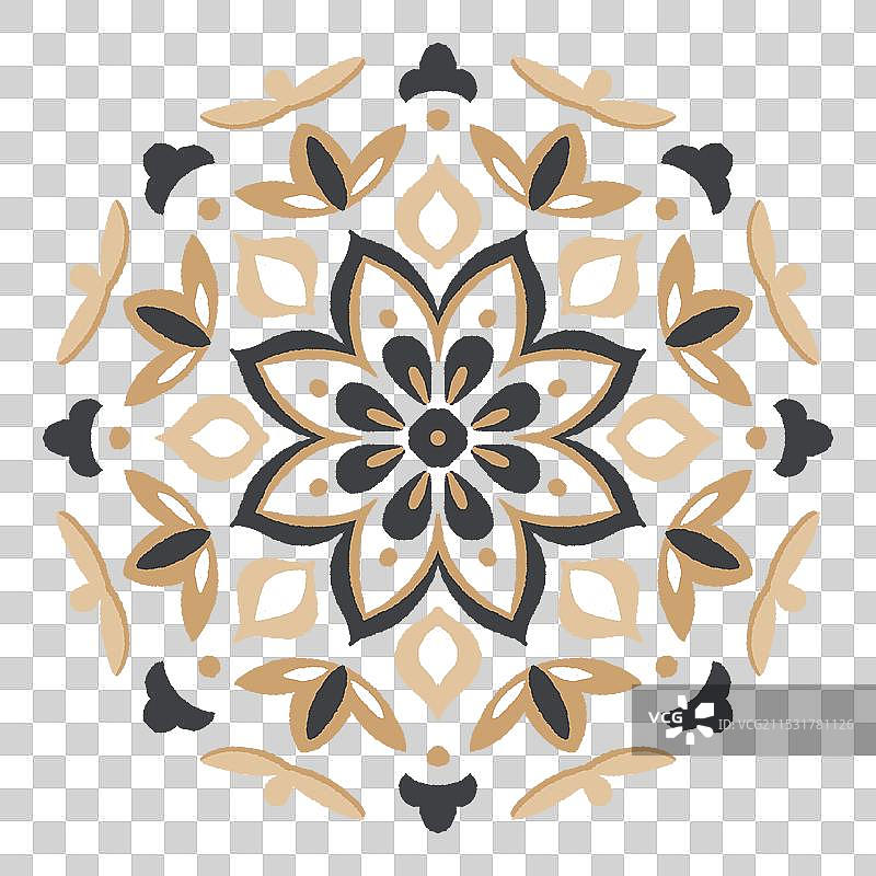 复古国风对称纹样图片素材