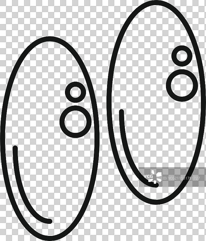 医疗用两个药丸的线条图标图片素材