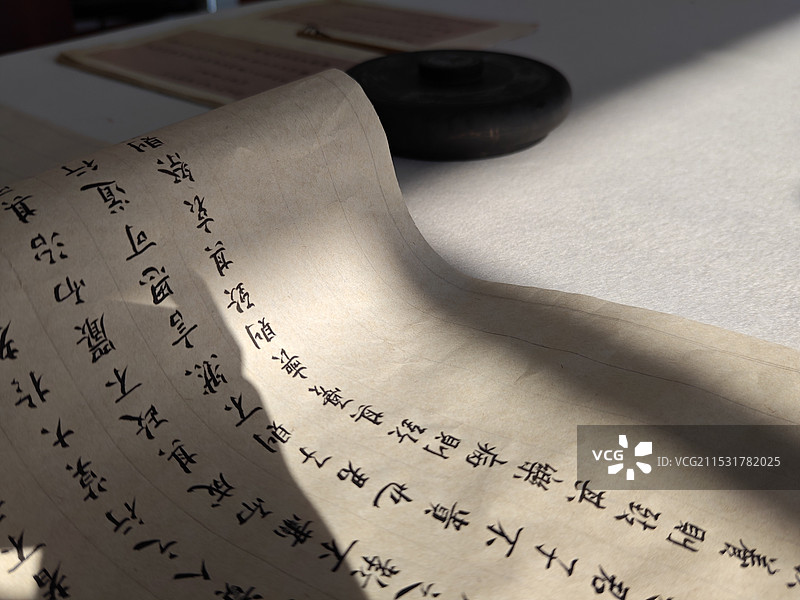 书法，写毛笔字，墨盒，字帖图片素材