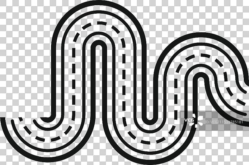 通往成功与机遇的蜿蜒道路图片素材