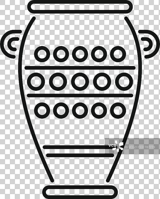 古希腊传统装饰的陶罐图片素材