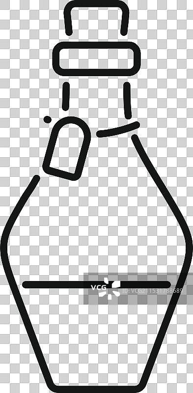 带塞子和标签的魔法药水瓶图片素材